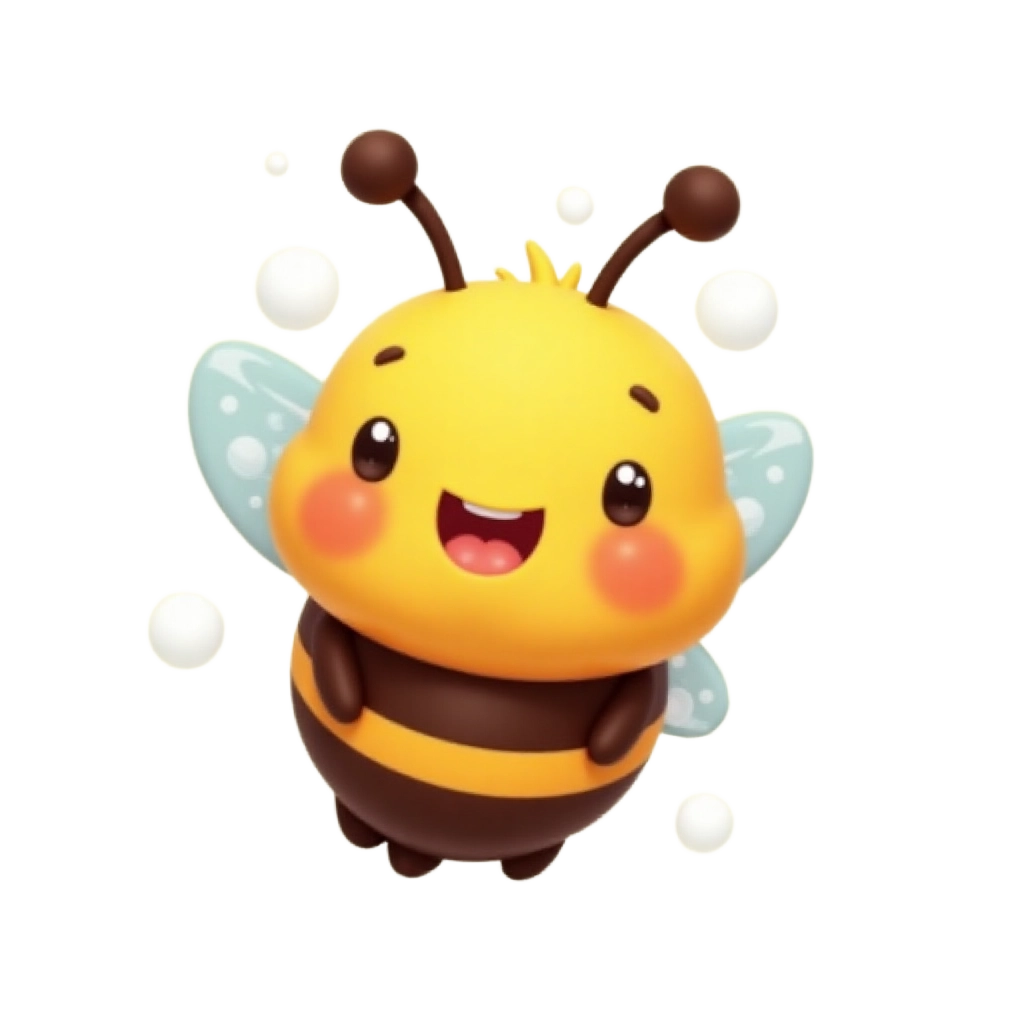 Adorable Cartoon Bee